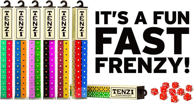 Tenzi Dice Party Game - A Fun, Fast Frenzy for The Whole Family - 4 Sets of 10 Colored Dice with Storage Tube - Colors May Vary - Image 4